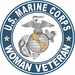 U.S. Marine Corps Eagle Globe and Anchor Woman Veteran Round Decal Sticker