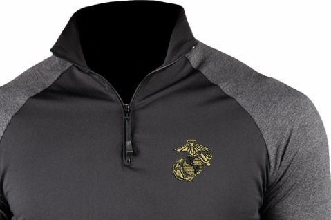 U.S. Marine Corps EGA ProWikMax 2-Tone 1/4 Zip Long Sleeve Shirt