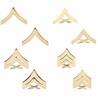 U.S. Marine Corps ENLISTED Anodized Gold Rank Insignia Thumbnail Illustration