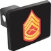 U.S. Marine Corps Gunnery Sergeant Red / Gold Hitch Cover