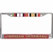 U.S. Marine Corps Iraq & Afghanistan War Ribbons Woman Veteran License Plate Frame