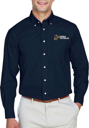 U.S. Marine Corps Korea Veteran Embroidered Dress Shirt