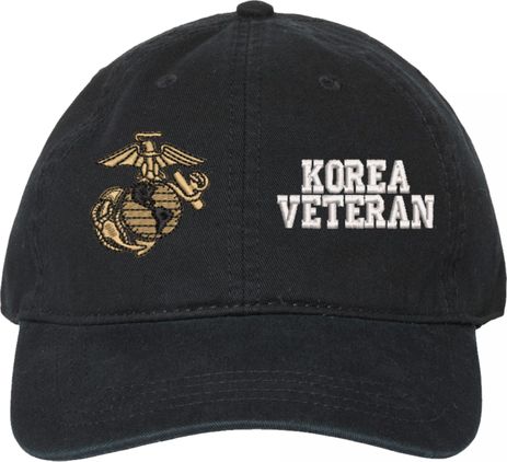 U.S. Marine Corps Korea Veteran Unstructured Dad Cap