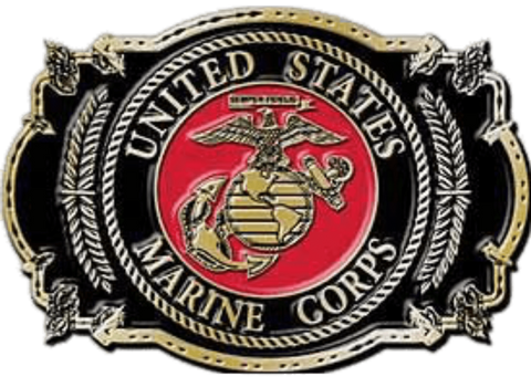 U.S. Marine Corps Logo 3-1/8" Belt Buckle