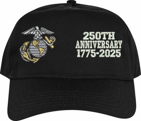 U.S. Marine Corps Officer 250th Anniversary Split Design Embroidered Cap