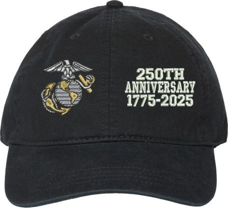 U.S. Marine Corps Officer 250th Anniversary Split Design Unstructured Dad Cap