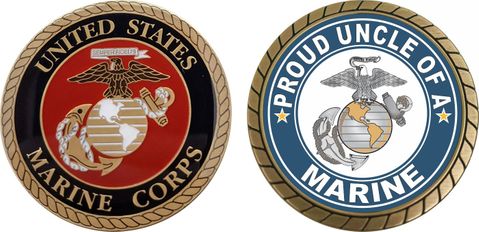 U.S. Marine Corps Proud Uncle of a Marine  Challenge Coin