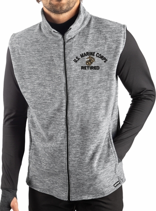 U.S. Marine Corps Retired Polar Fleece Full Zip Vest