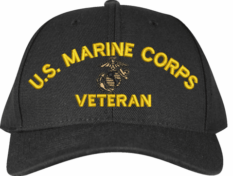 U.S. Marine Corps Veteran Embroidered Cap