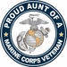 U.S. Marine Corps Veteran Proud Aunt Decal