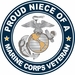 U.S. Marine Corps Veteran Proud Niece Decal