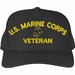 U.S. Marine Corps Veteran with Globe and Anchor Marine Corps Custom Embroidered Cap