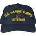 U.S. Marine Corps Veteran with Globe and Anchor Marine Corps Custom Embroidered Cap