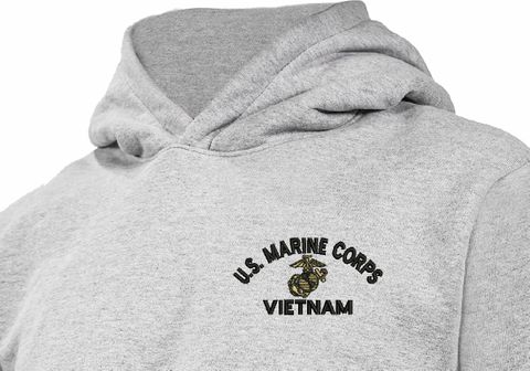 U.S. Marine Corps Vietnam Heavy Weight Fleece Hoodie