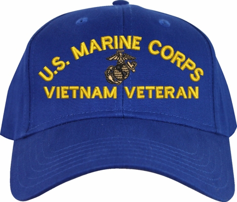U.S. Marine Corps Vietnam Veteran Royal Blue Low Profile Cap (Imported)