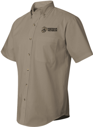U.S. Marine Corps Vietnam Veteran Short Sleeve Dress Shirt - CLOSEOUT SALE!