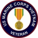 U.S. Marine Corps Vietnam Veteran with Medal Decal Sticker