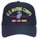 U.S. Marine Corps Vietnam Veteran with Ribbons and EGA Ball Cap