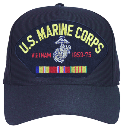 U.S. Marine Corps Vietnam Veteran with Ribbons and EGA Ball Cap