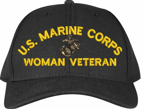 U.S. Marine Corps Woman Veteran Embroidered Cap