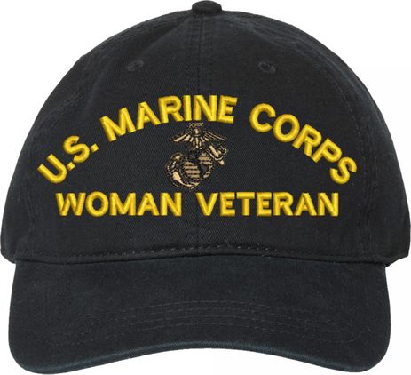 U.S. Marine Corps Woman Veteran Unstructured Dad Cap
