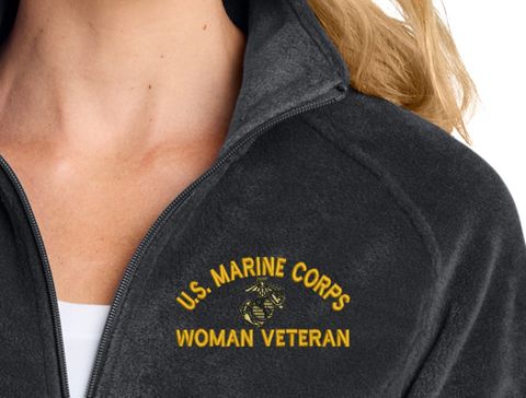 U.S. Marine Corps Woman Veteran Women's Fleece Jacket