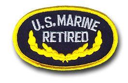 U.S. MARINE RETIRED 3 5/8" OVAL