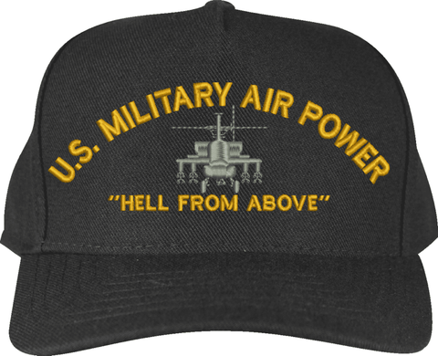 U.S. Military Air Power 'Hell From Above' with Apache Custom Embroidered Cap