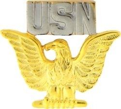 U.S.N. EAGLE GOLD LAPEL PIN