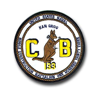 U.S. NAVAL MOBILE CONTRUCTION BATTALION 133 4" PATCH