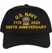 U.S. Navy 250th Anniversary Embroidered Cap