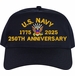 U.S. Navy 250th Anniversary Embroidered Cap