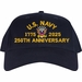 U.S. Navy 250th Anniversary Embroidered Cap