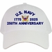 U.S. Navy 250th Anniversary Embroidered Cap