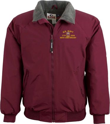 U.S. Navy 250th Anniversary Maroon 3-Season Jacket 2X-Large