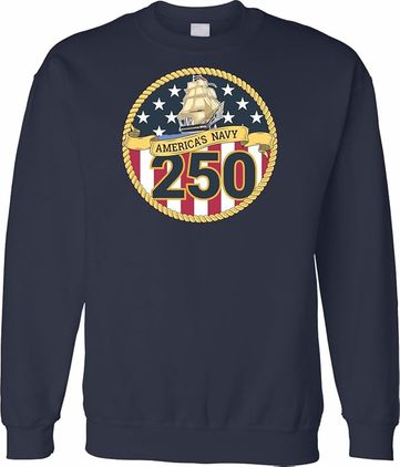 U.S. Navy 250th Anniversary Navy Blue Sweatshirt 3X-Large