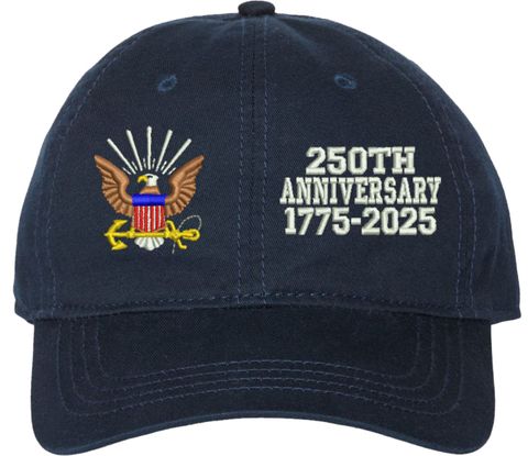 U.S. Navy 250th Anniversary Split Design Unstructured Dad Cap