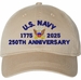 U.S. Navy 250th Anniversary Unstructured Dad Cap
