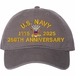 U.S. Navy 250th Anniversary Unstructured Dad Cap