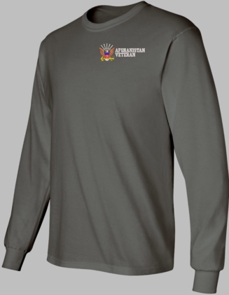 U.S. Navy Afghanistan Veteran Embroidered Long Sleeve T-Shirt