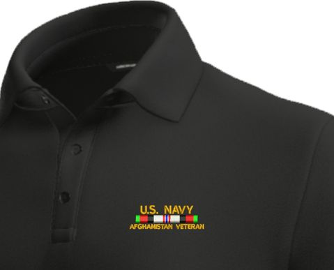 U.S. Navy Afghanistan Veteran Moisture Wicking Polo