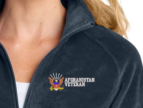 U.S. Navy Afghanistan Veteran Women's Fleece Jacket