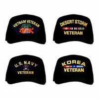 U.S. Navy  and War Veteran Caps Thumbnail Illustration