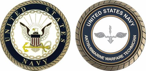 U.S. Navy Antisubmarine Warfare Technician AX Challenge Coin