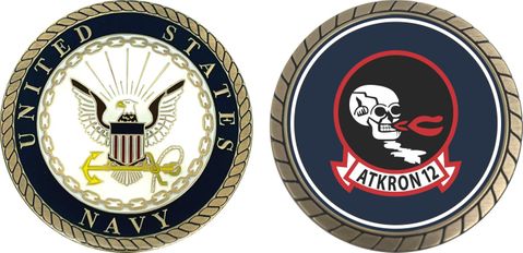 U.S. Navy Attack Squadron 12 (ATKRON 12) Challenge Coin
