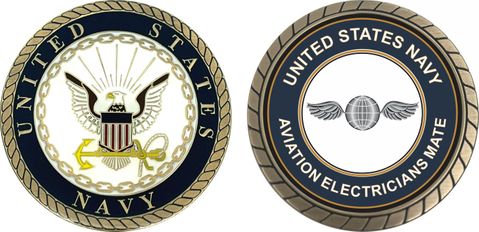 U.S. Navy Aviation Electrician's Mate AE Challenge Coin