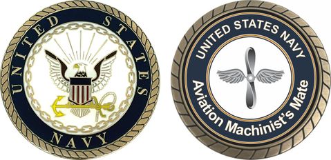 U.S. Navy Aviation Machinist's Mate AD Challenge Coin