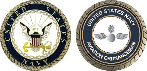 U.S. Navy Aviation Ordnanceman AO Challenge Coin