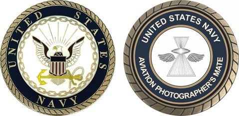 U.S. Navy Aviation Photographer's Mate PH Challenge Coin