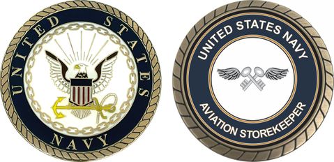 U.S. Navy Aviation Storekeeper AK Challenge Coin